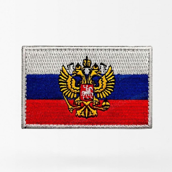Parche militar bandera rusa con escudo original