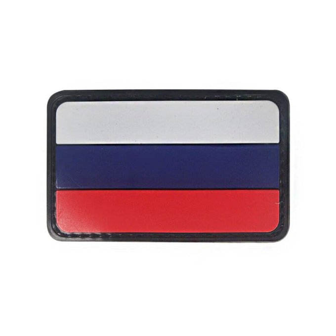 Parche militar bandera rusa en PVC