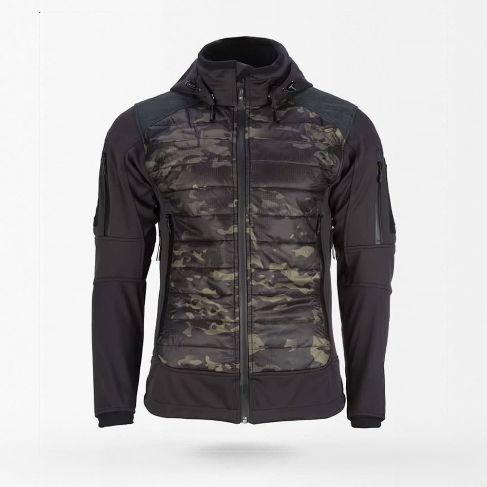Chaqueta puffer camuflaje negra "Shadowstrike" S1