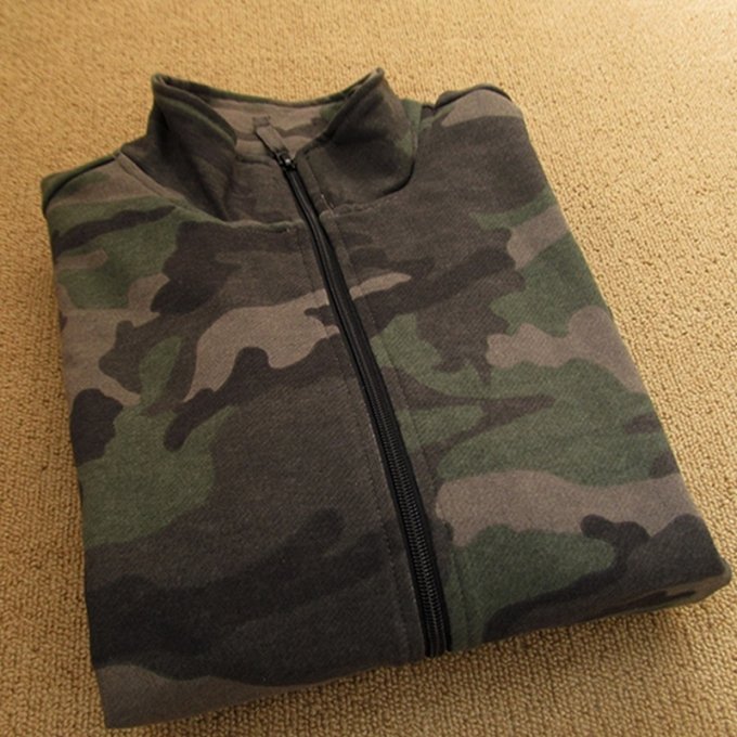 Sudadera con cremallera camuflaje Zamok - Imagen 4