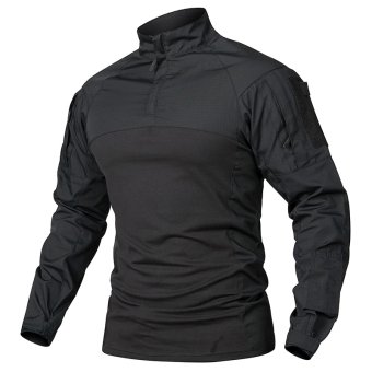 Camisa táctica de combate negra mejorada