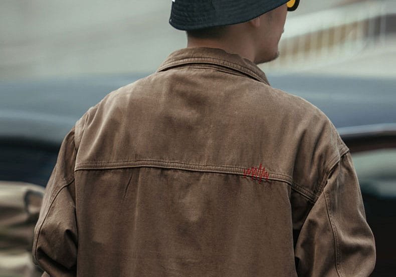 Chaqueta militar vaquera marrón - Imagen 5