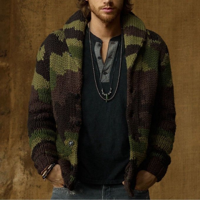 Cárdigan de camuflaje para hombre "Waves" OG - Imagen 2