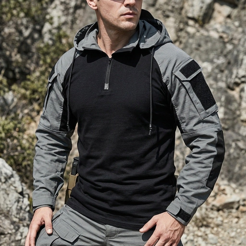 Hooded combat shirt “YZ”