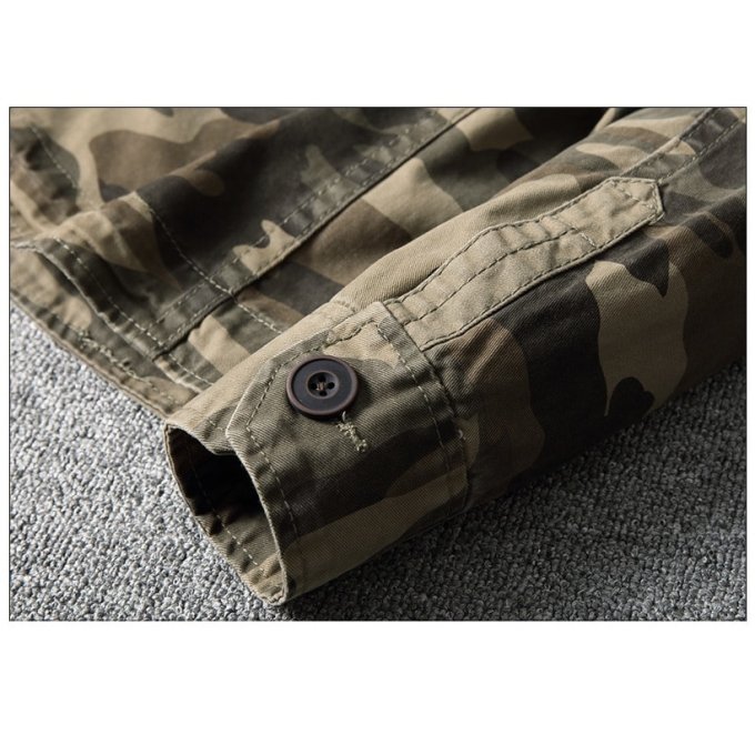 Chaqueta camuflaje militar vintage - Imagen 3