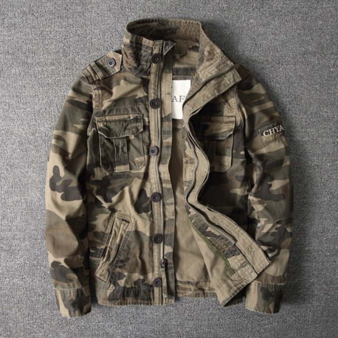 Chaqueta camuflaje militar vintage