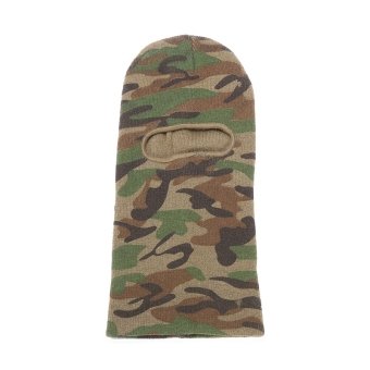 Pasamontañas de punto camuflado con abertura para ojos