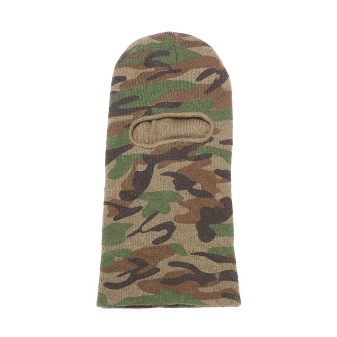 Pasamontañas de punto camuflado con abertura para ojos