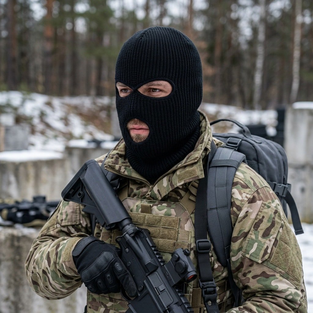 Balaclava two hole Knitted