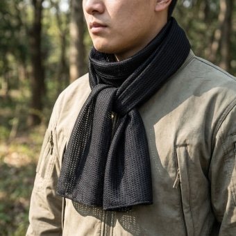 Black tactical scarf
