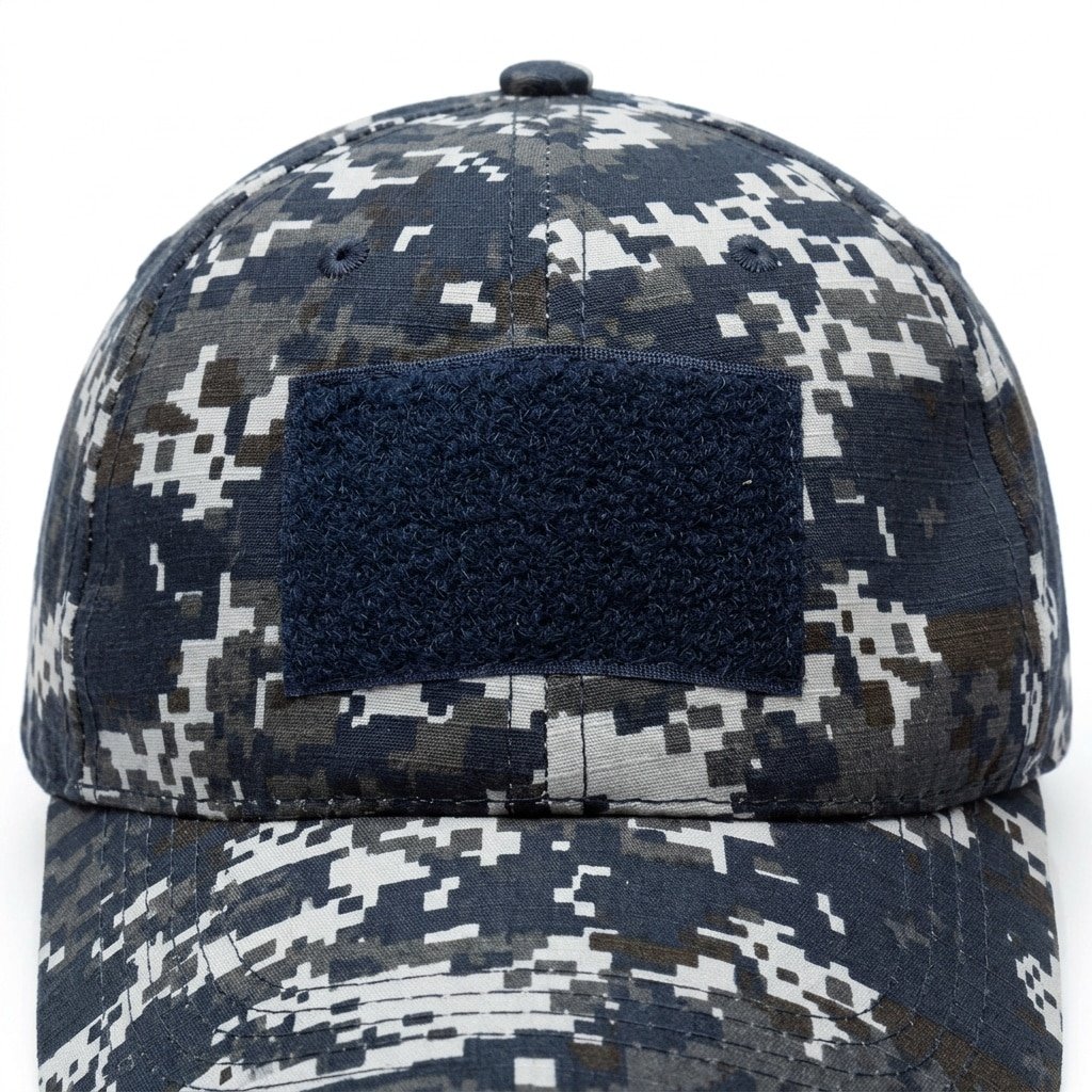 Digital blue camo cap