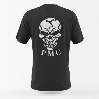 Camiseta militar con calavera