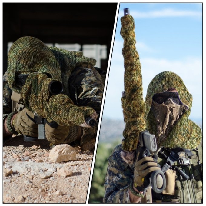 Pañuelo táctico militar de malla - Imagen 2