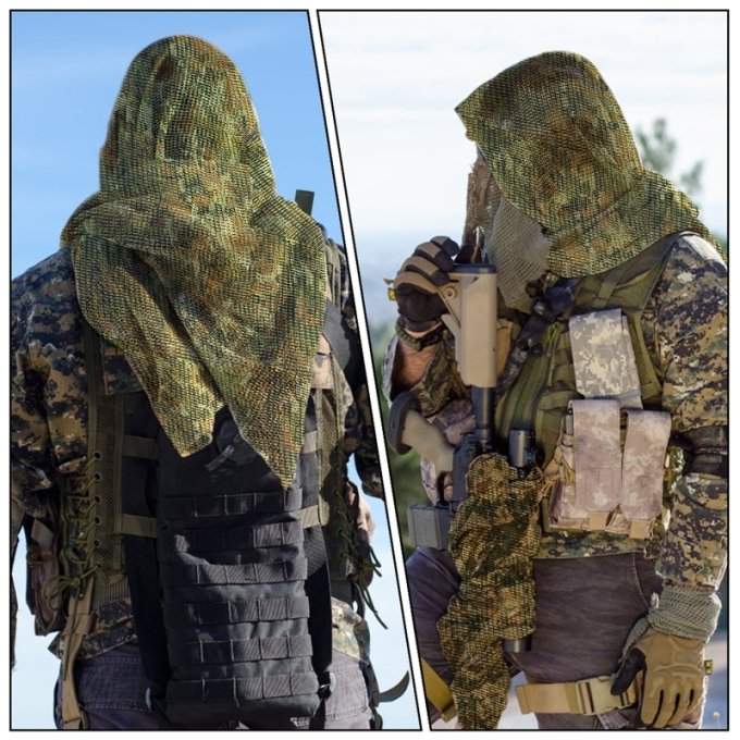 Pañuelo táctico militar de malla - Imagen 3