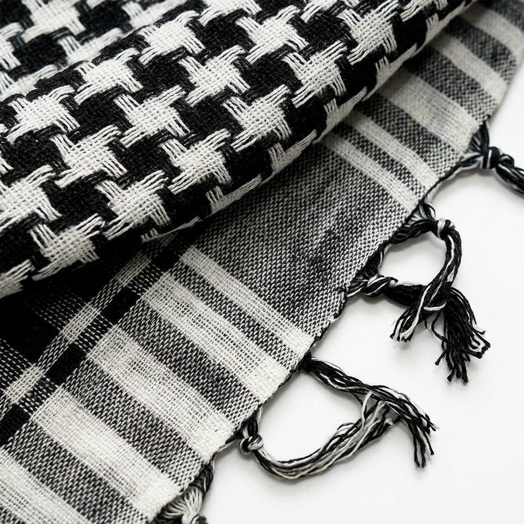 White and black shemagh