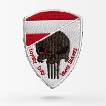 Parche calavera con bandera de Austria