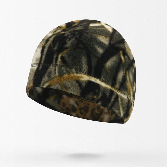 Gorro polar de caza con camuflaje de hierba