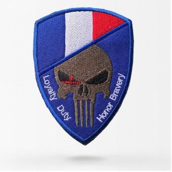 Parche calavera bandera de Francia