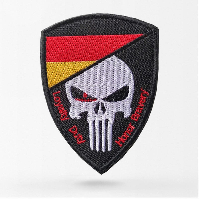 Parche calavera con bandera de Alemania