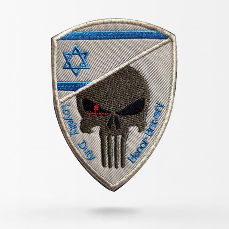 Parche calavera bandera de Israel