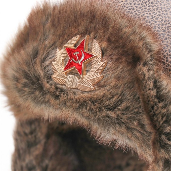 Gorro ruso de cuero para invierno - Imagen 3