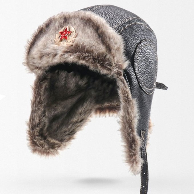 Gorro ruso de cuero para invierno - Imagen 4