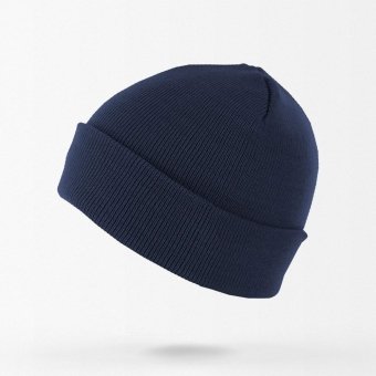 Gorro militar de punto azul marino