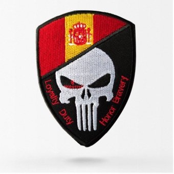 Parche calavera bandera de España
