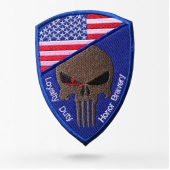 Parche calavera con bandera de Estados Unidos