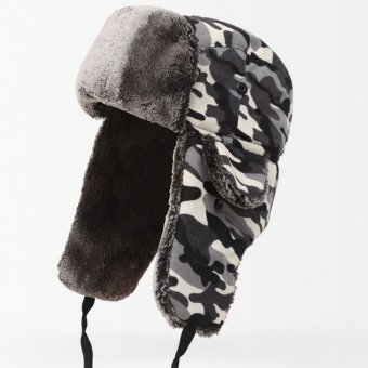 Gorro Trapper Camuflaje Blanco