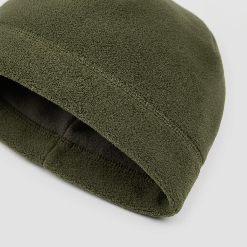 Army green fleece beanie