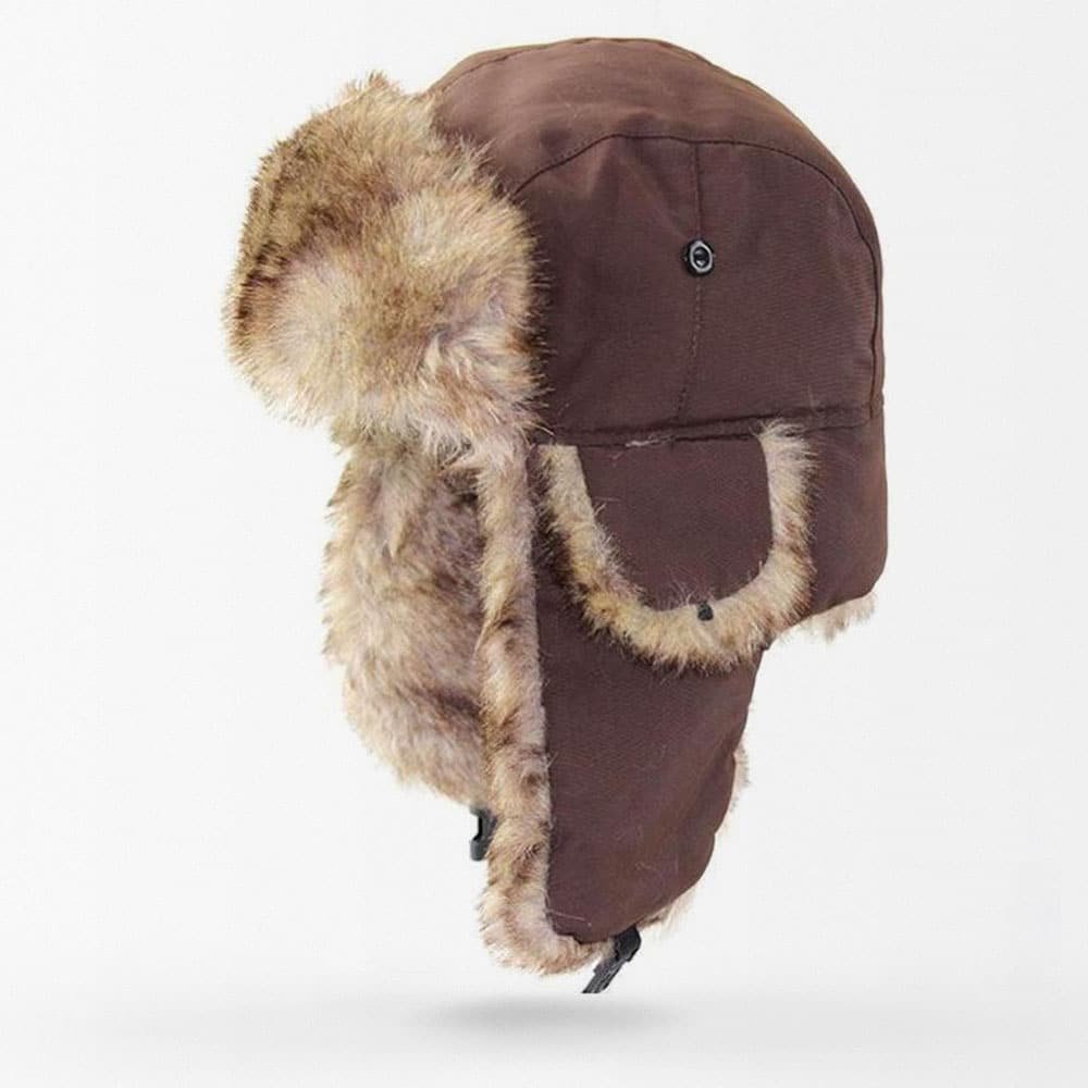 Gorro traper marrón con orejeras