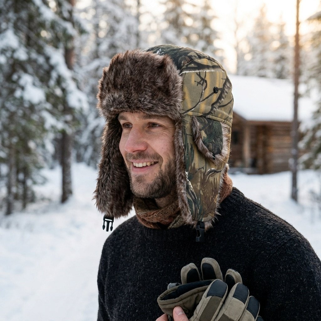 Gorro con orejeras de camuflaje - Imagen 4