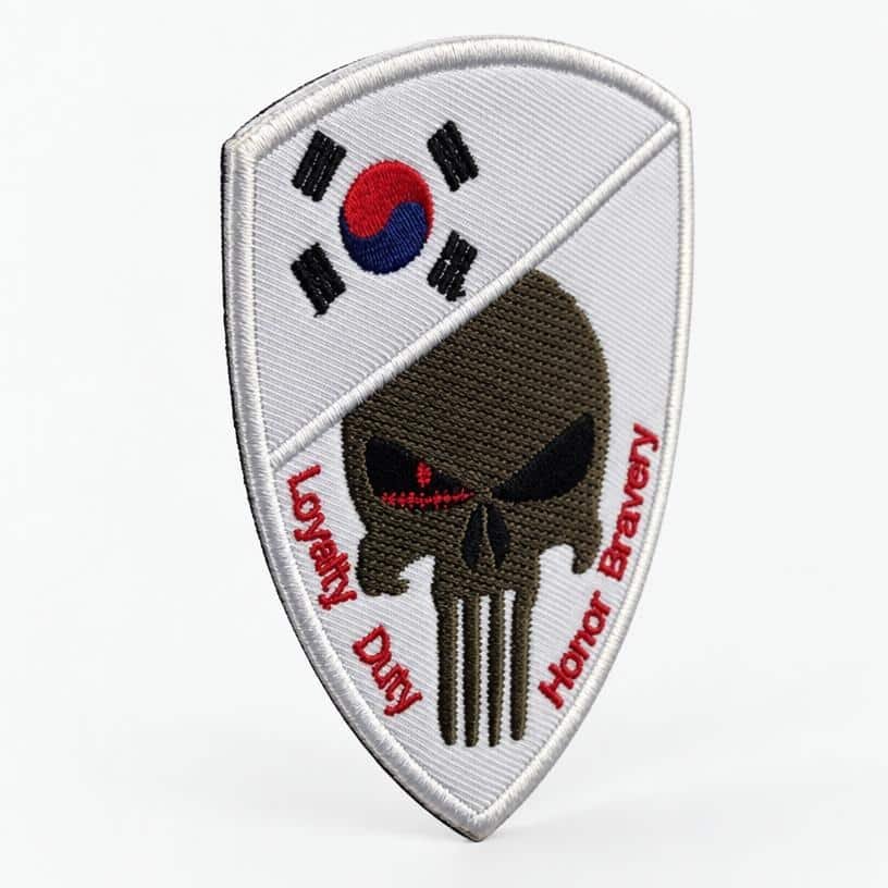 Korea skull flag patch
