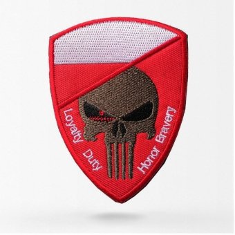 Parche calavera con bandera de Polonia