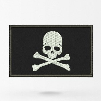 Parche de calavera y tibias cruzadas