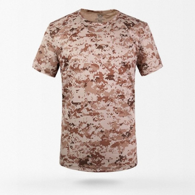 Camiseta táctica camuflaje digital desierto