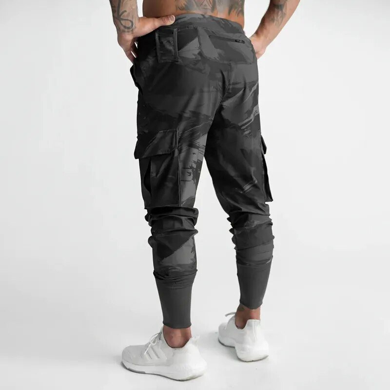 Pantalones jogger camuflaje negro Sportline - Imagen 6