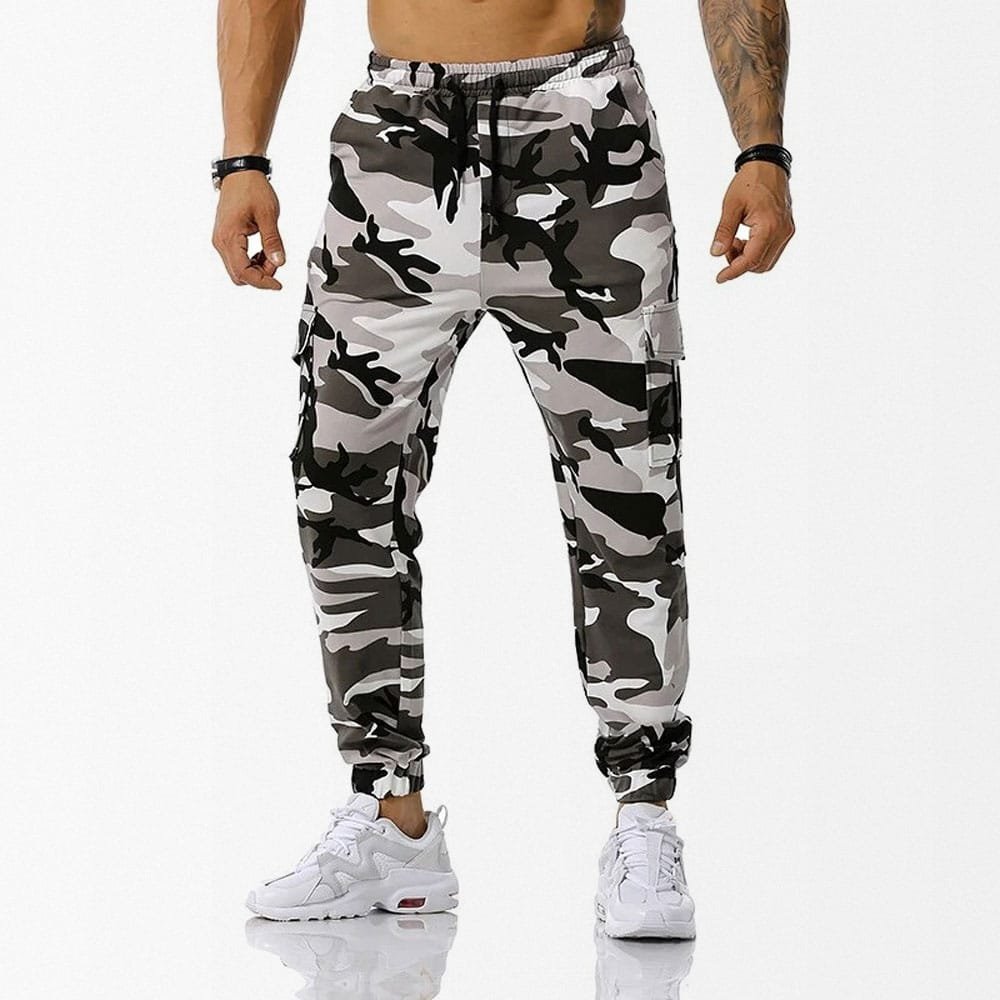 Joggers camuflaje gris estilo street