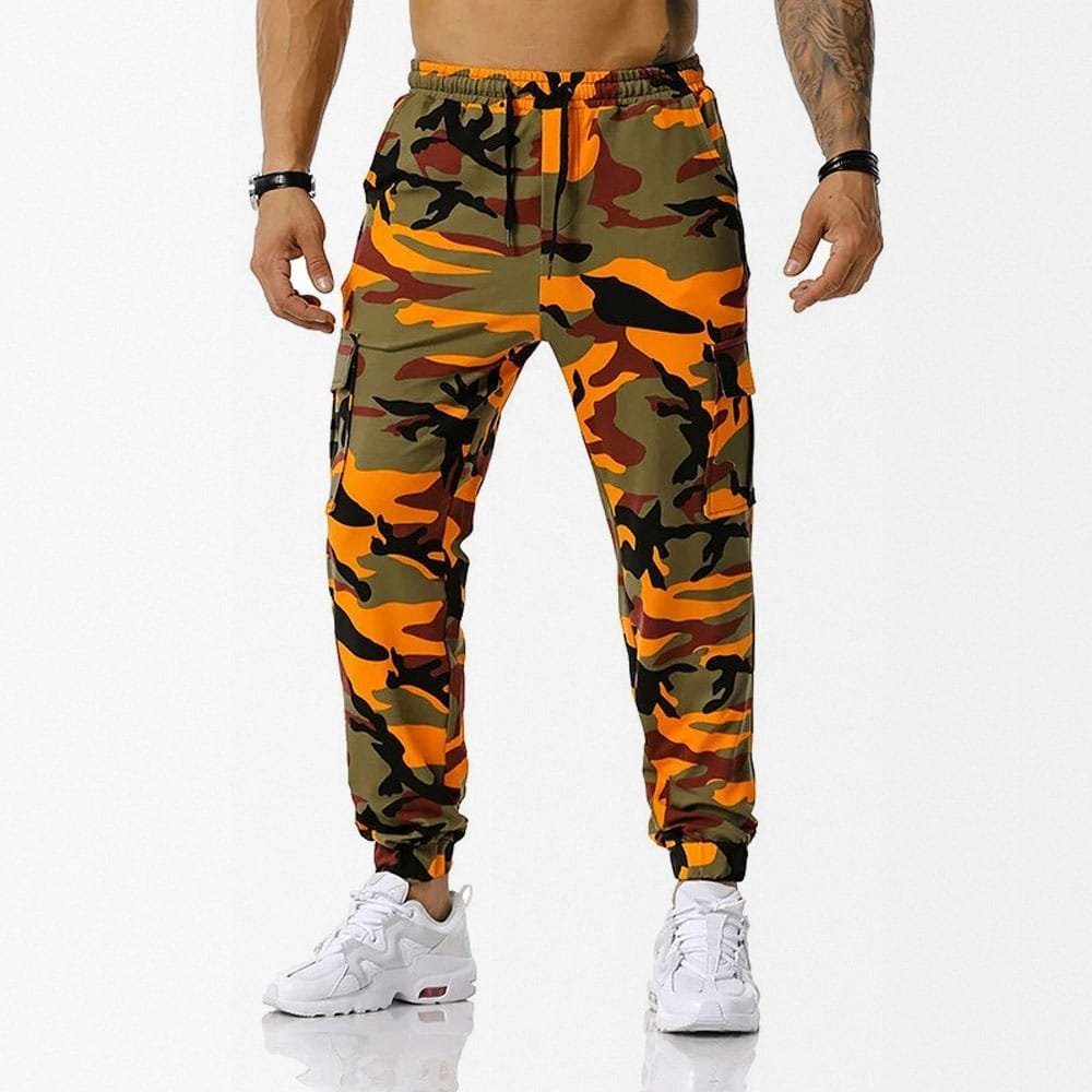 Joggers camo naranja Street