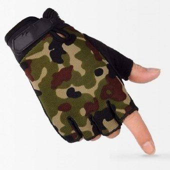 Guantes tácticos militares sin dedos Light