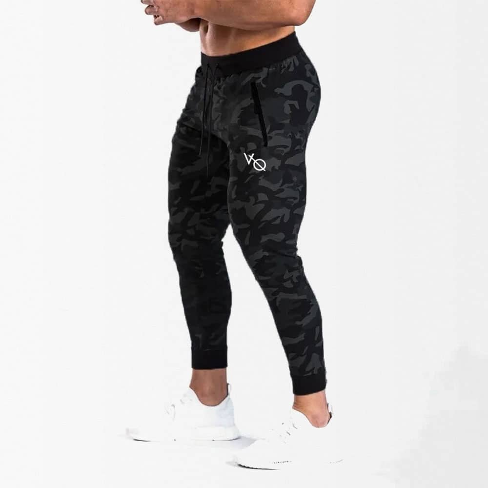Joggers tácticos ajustados camuflaje negro