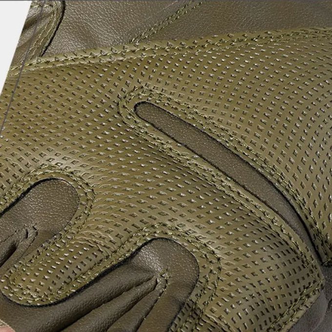 Guantes tácticos de cuero sin dedos - Imagen 3