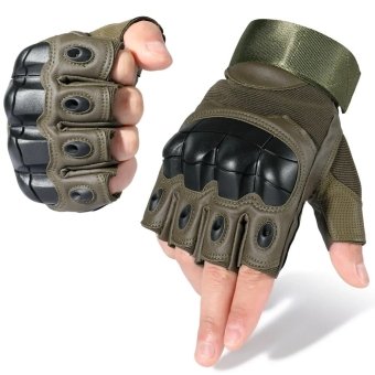 Guantes tácticos de cuero sin dedos