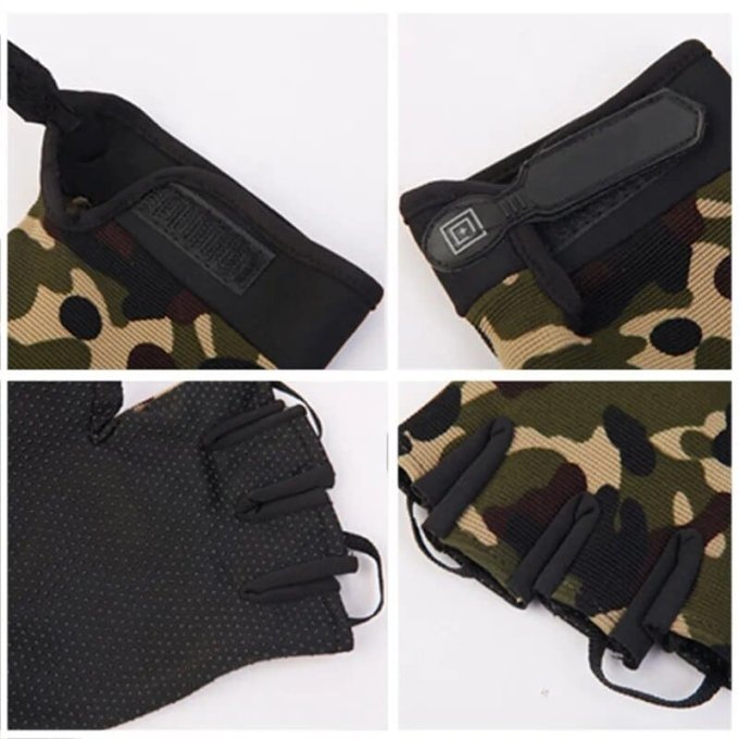 Guantes tácticos militares sin dedos Light - Imagen 2