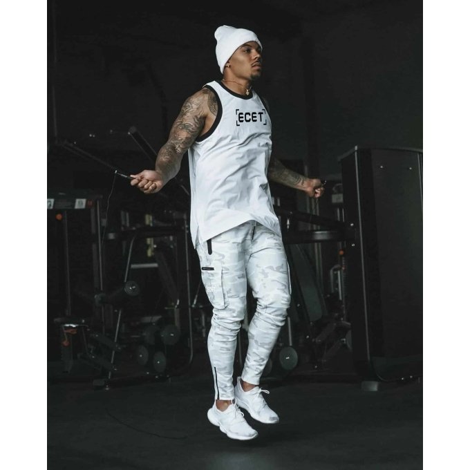 Joggers tácticos camuflaje blanco con cremallera - Imagen 6