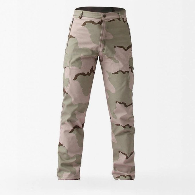 Pantalones Softshell Impermeables Camuflaje Desértico 3 Colores