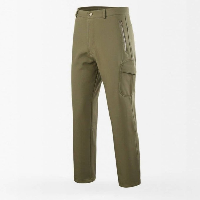 Pantalones Softshell Impermeables Oliva - Imagen 3