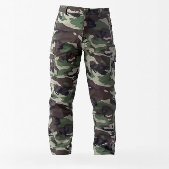 Pantalones softshell impermeables camuflaje Woodland