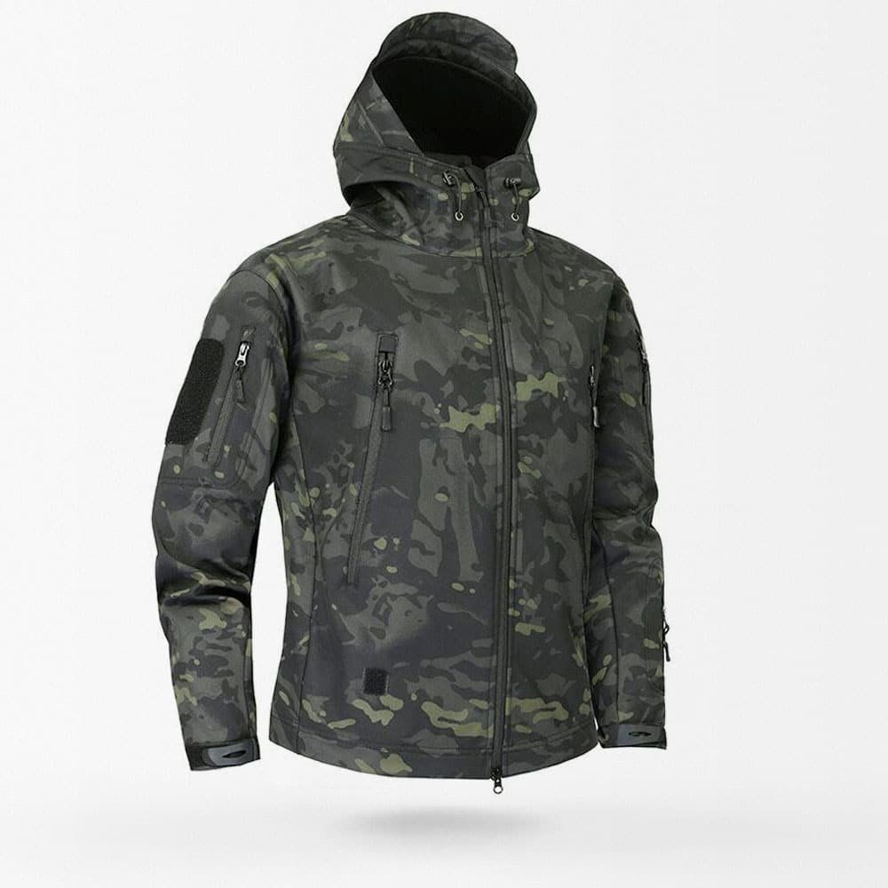 Chaqueta softshell táctica Multicam negra Veter